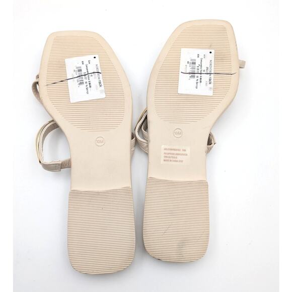 Steve Madden Arley Flip Flop Sandals Women's Beige/Gold Size US10M EU41 - Picture 7 of 10